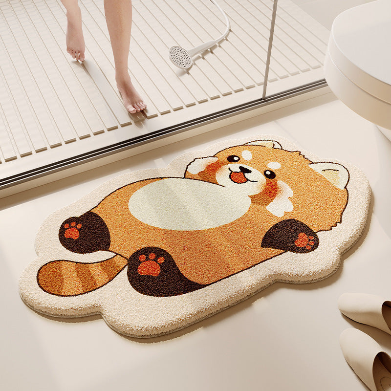 Cute Cartoon Cat-Shaped Bath Mat