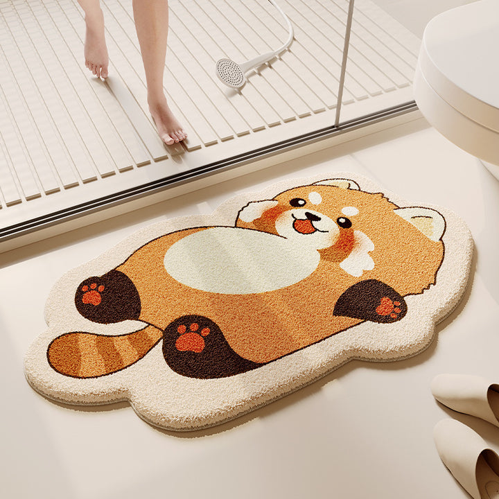 Cute Cartoon Cat-Shaped Bath Mat