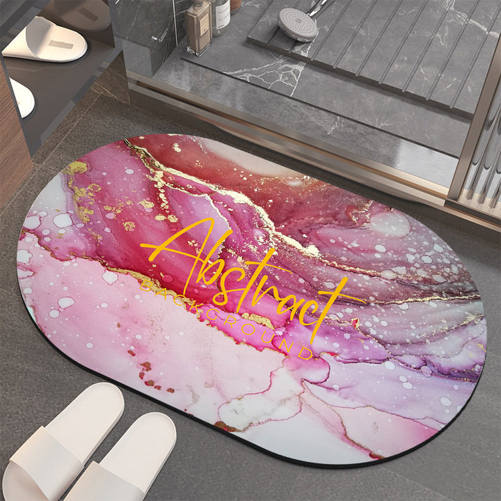 Luxurious Abstract Marble Bath Mat Kalsten