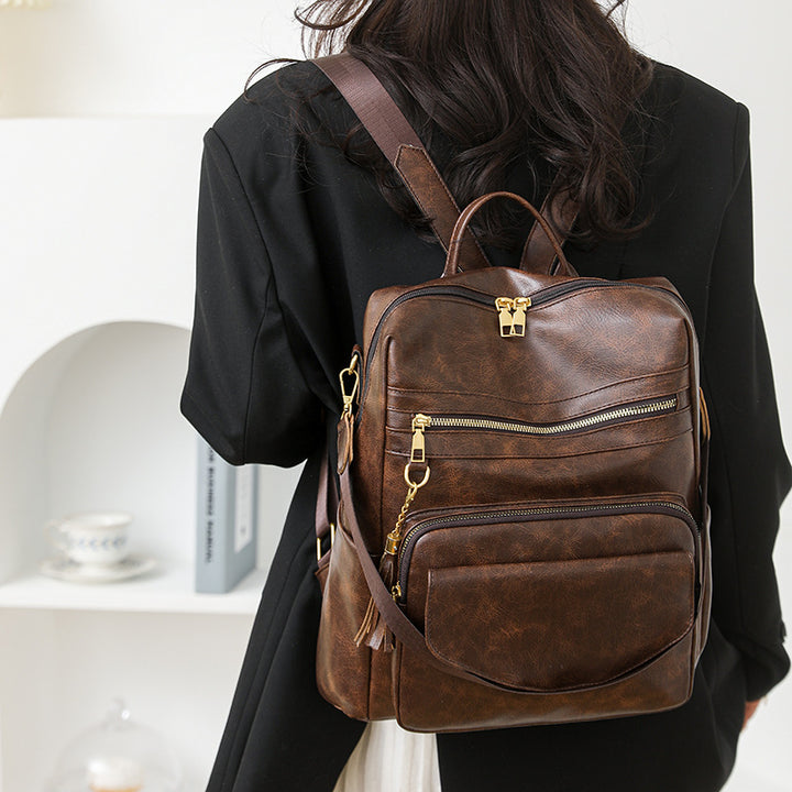 Multifunctional Stylish Leather Backpack Kalsten