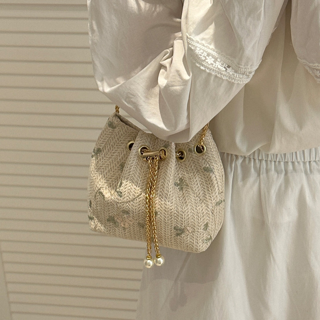 Decorative Drawstring Handbag