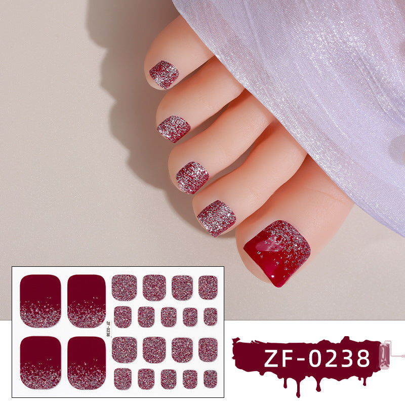 Sparkling Glittery Toenail Wraps
