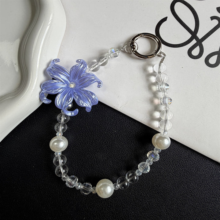 Elegant Flower-Inspired Beaded Keychain Kalsten