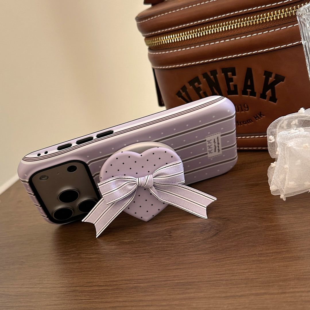 Heart-shaped cosmetic box with bow motif Kalsten