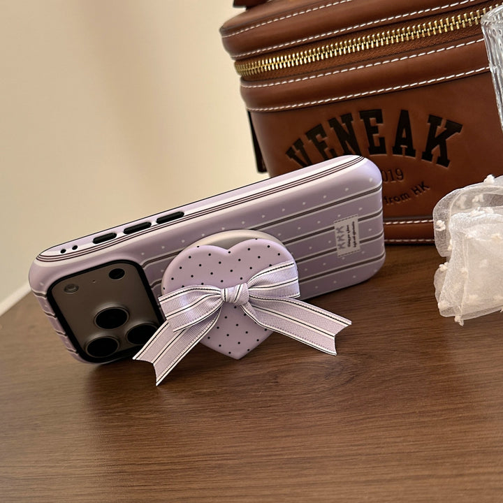 Heart-shaped cosmetic box with bow motif Kalsten