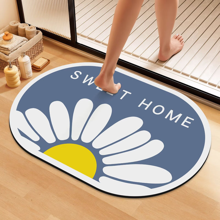 Artistic Floral Bath Mat Kalsten