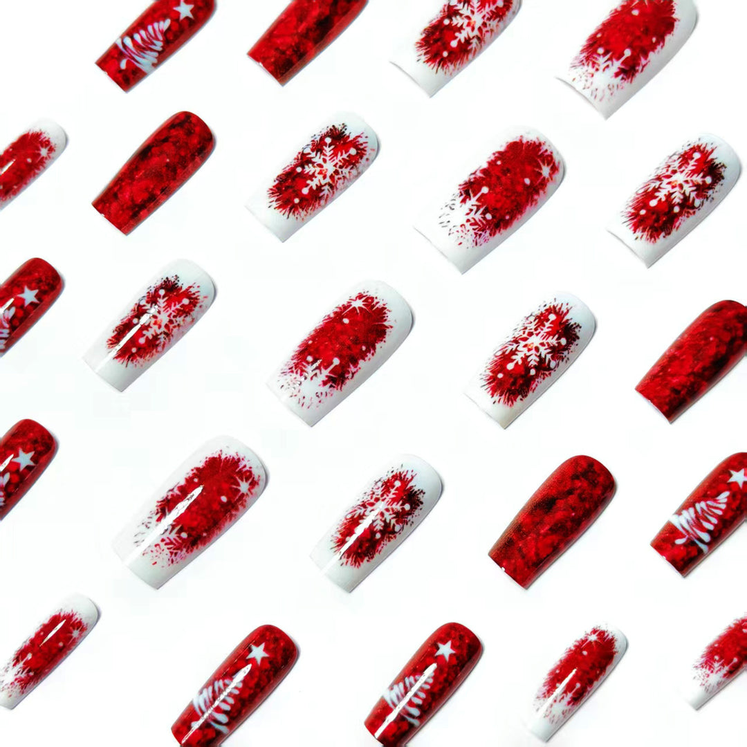 Artificial nails with festive Christmas design Kalsten