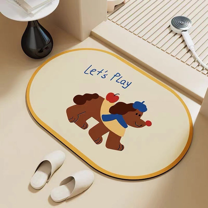 Artistic Cat-Themed Area Mat for Home Decor