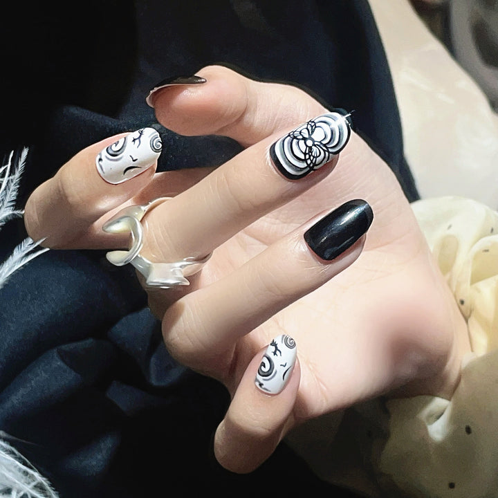 Artistic Patterned Press-On Nail Set