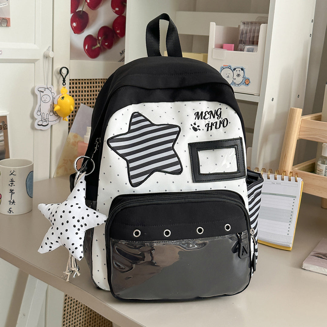 Trendy Star-Embellished Backpack Kalsten