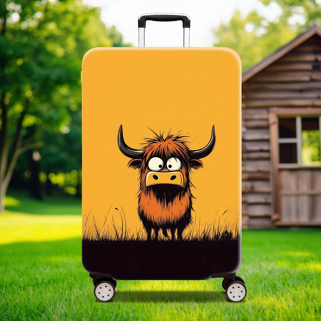 Cartoon Bull Design Hard Shell Suitcase Kalsten