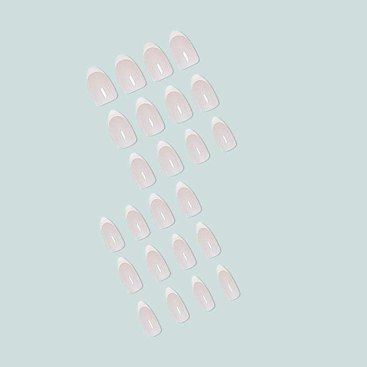Elegant stiletto nails with French design Kalsten