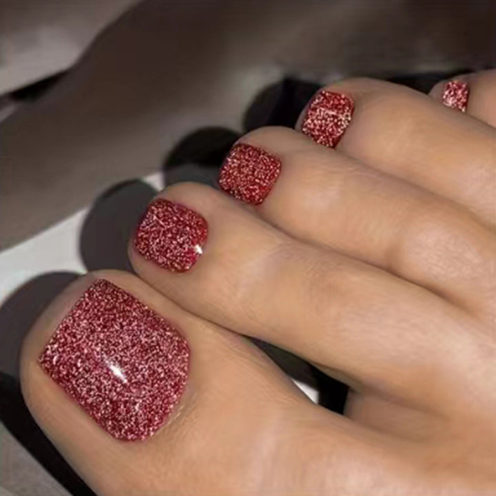 Glittering toenail art Kalsten