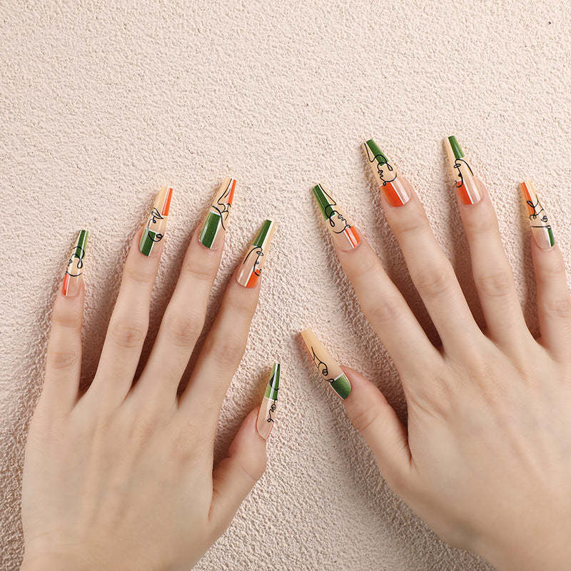 Creative line design artificial nails Kalsten