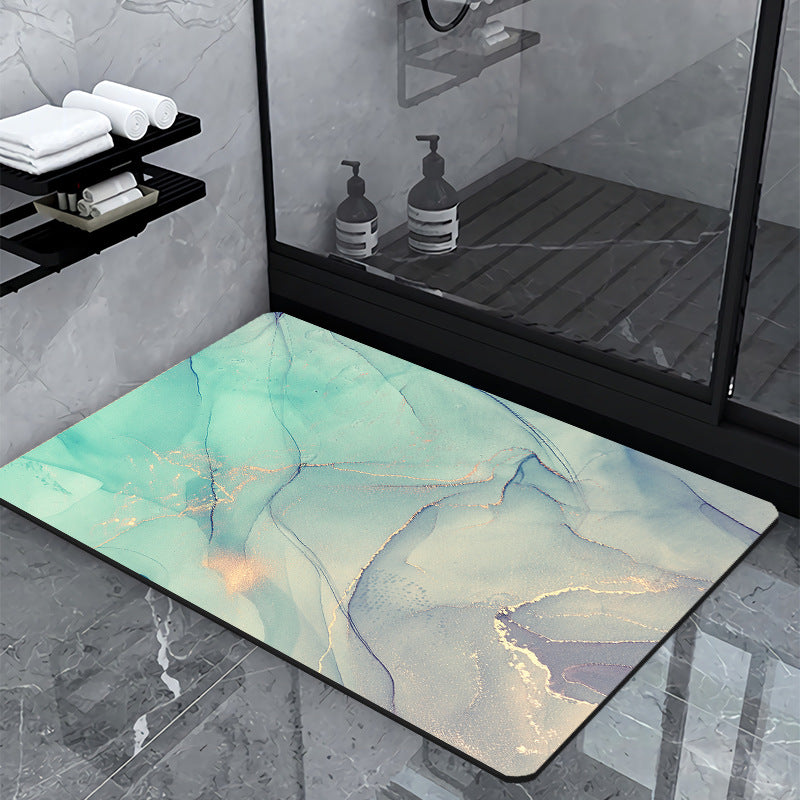Luxury Marble-Effect Bath Mat Kalsten