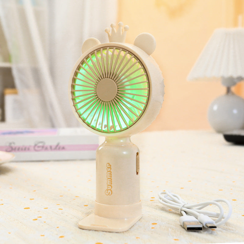 Women's Portable Hand Fan with Cute Ears Kalsten