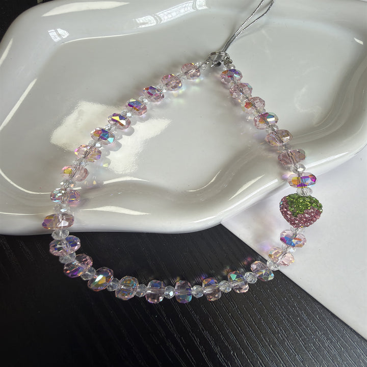 Charming Strawberry Crystal Beaded Necklace Kalsten
