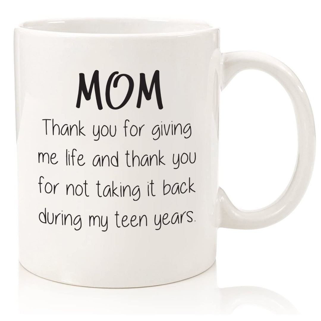 Ceramic Novelty Mother'S Day Coffee Mug With Tall Straight Walls Large C-Handle Sublimation Print
