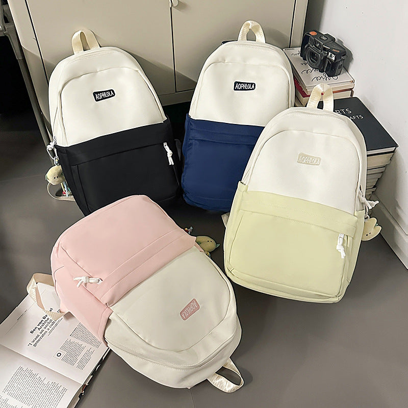 Versatile Casual Backpack with Cute Keychain Kalsten
