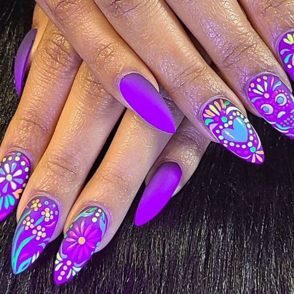 Creative Nail Design Set with Colorful Patterns Kalsten