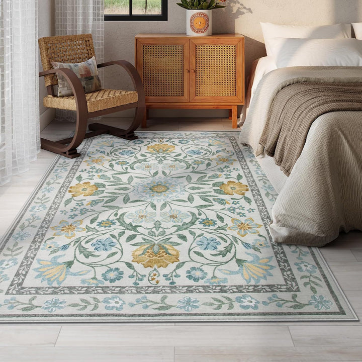 Floral Pattern Area Rug for Home