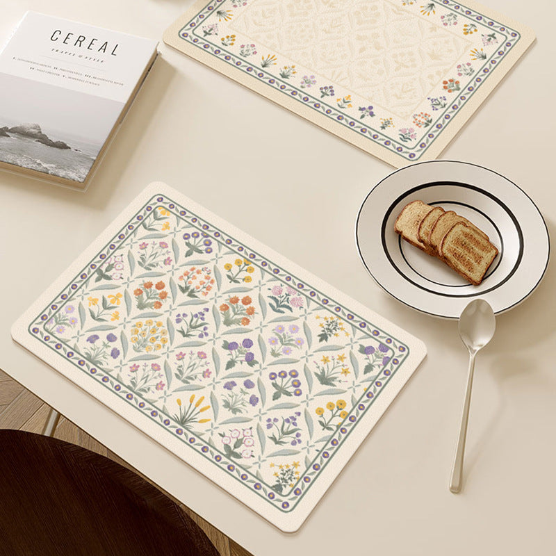 Floral Design Kitchen Mat Kalsten
