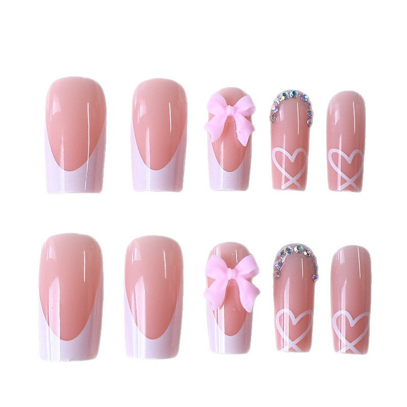 Elegant French Tip Acrylic Nail Enhancements Kalsten