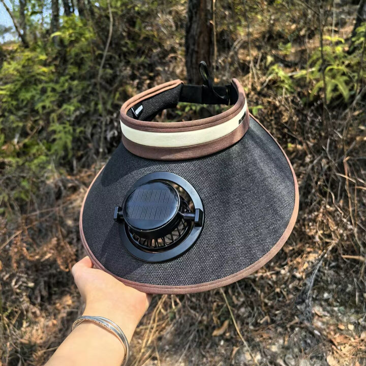 Sun protection visor with solar powered fan Kalsten