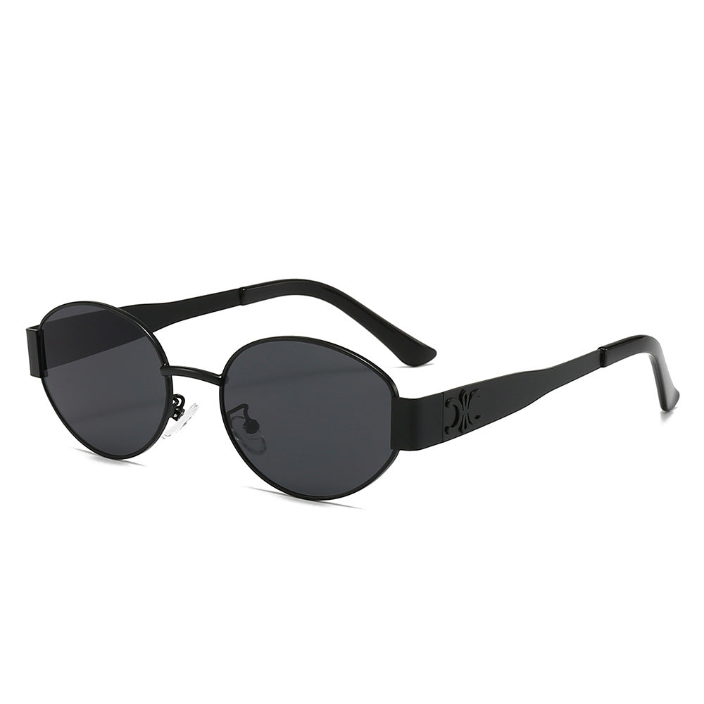 Women's designer sunglasses with elegant oval frame and unique accents Kalsten