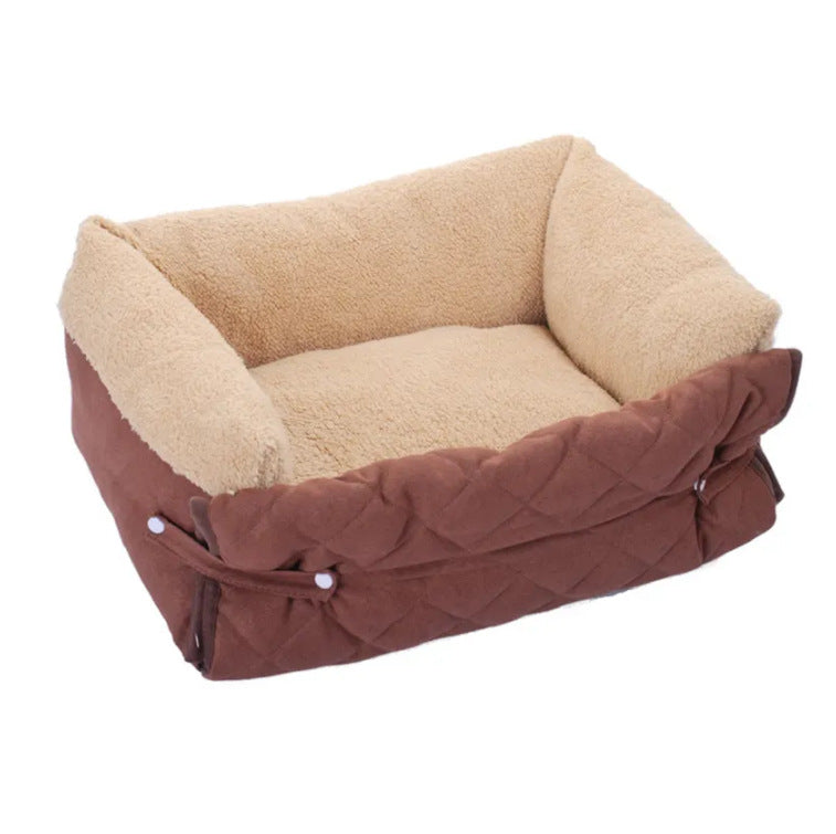 Cozy Quilted Dog Bed