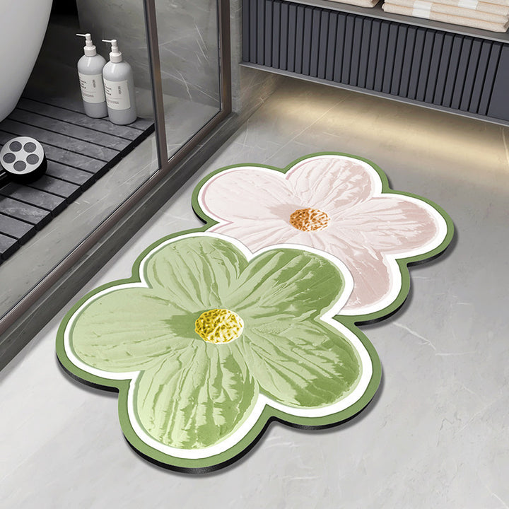 Floral Shaped Bath Mat Kalsten