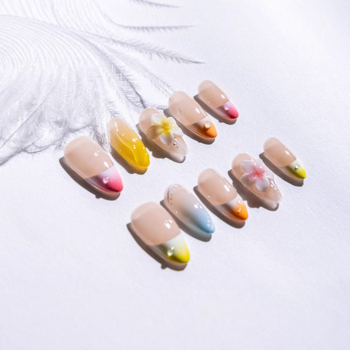 Floral Art Press-On Nails Set