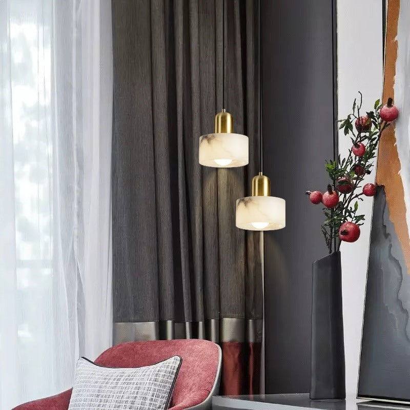 Elegant Marble Hanging Light Fixture