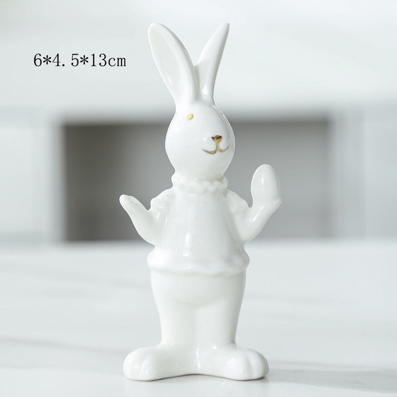 Ceramic Bunny Figurine Kalsten