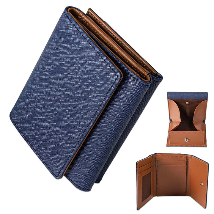 Compact Textured Leather Wallet Kalsten