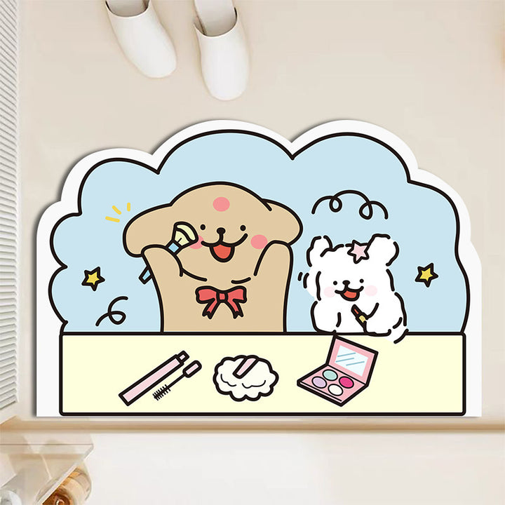 Cartoon-Themed Bath Mat