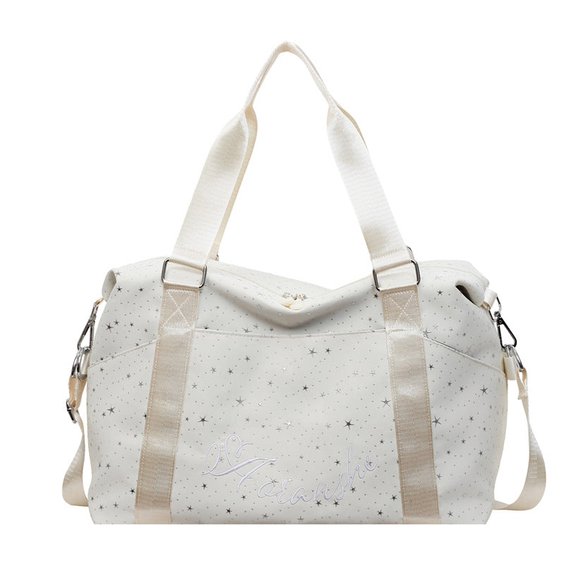 Stylish Star-Embellished Travel Duffle Bag