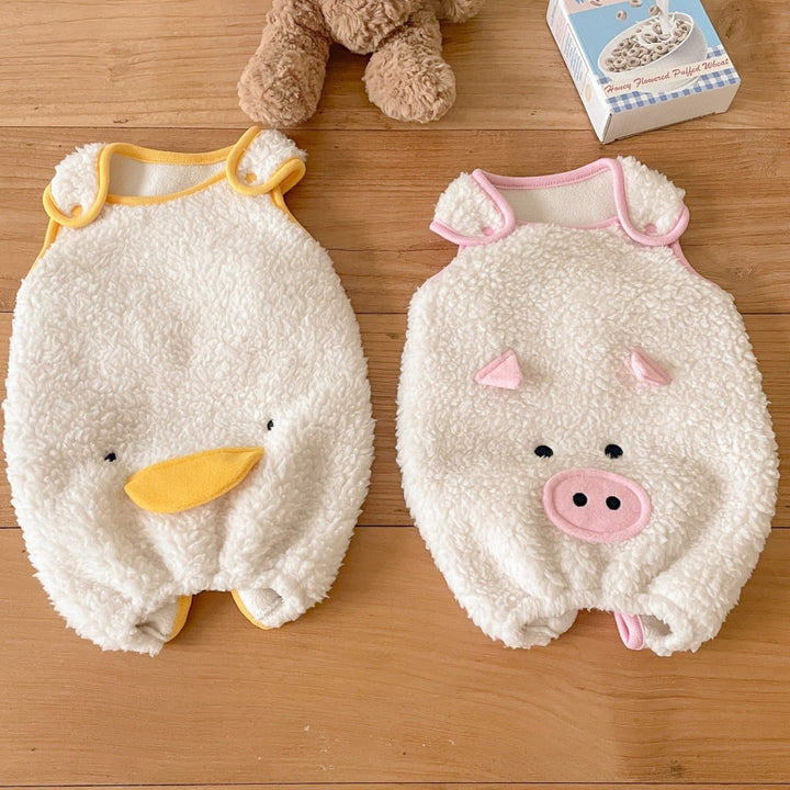 Plush Pig Face Fleece-Lined Slide Slippers