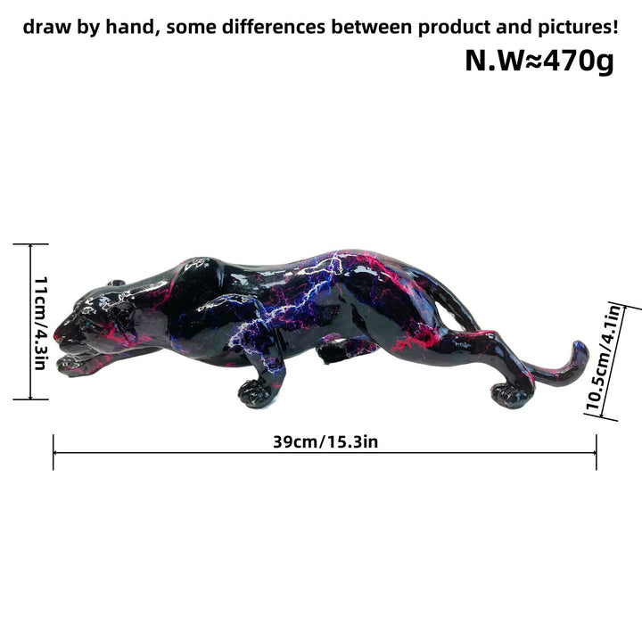 Artful Panther Sculpture Handmade Kalsten