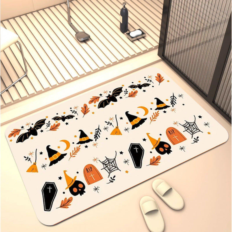 Halloween-Themed Decorative Bath Mat