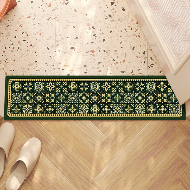 Checkerboard Pattern Runner Mat