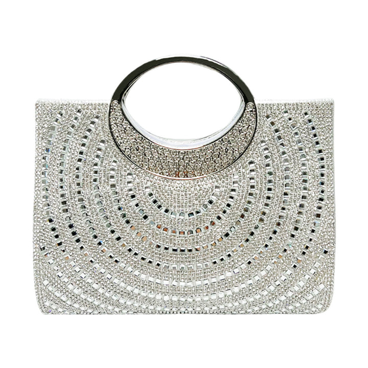 Elegant Crystal-Studded Evening Clutch