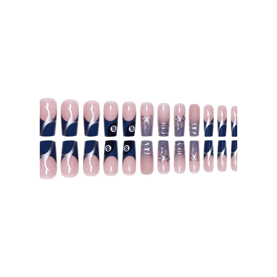 Artistic Patterned Press-On Nail Art Kalsten