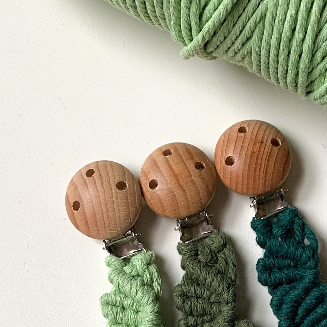 Macrame Keychain Holder with Wooden Accents Kalsten