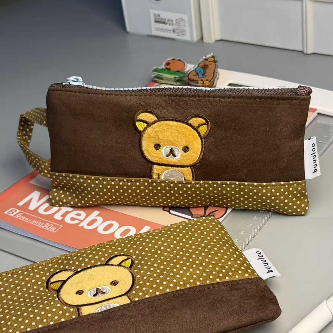 Cute Bear-Themed Zipper Pencil Case