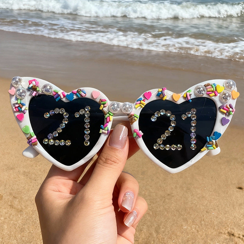 Fun Heart-Shaped Celebration Sunglasses Kalsten