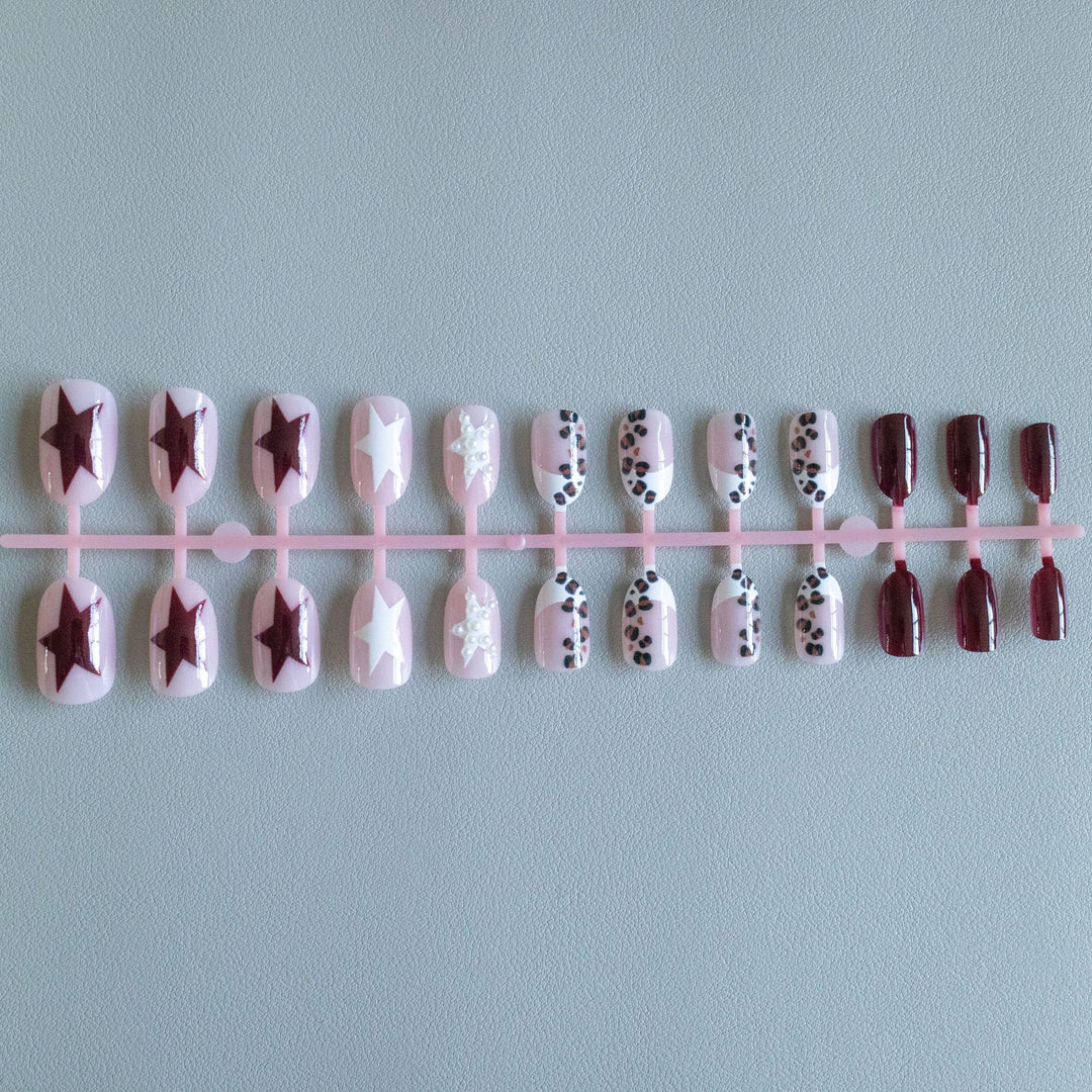 Artistic Animal Print Acrylic Nail Art Set