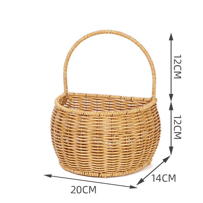 Handwoven Round Storage Basket Kalsten