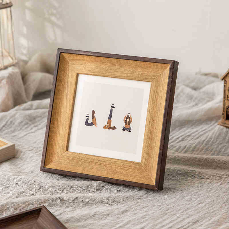 Artistic Framed Yoga Illustration