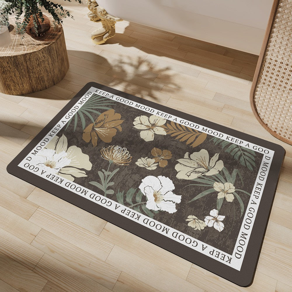 Marble Pattern Bath Mat Kalsten